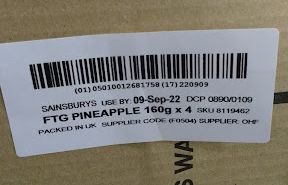 Fresh food Shipping Label