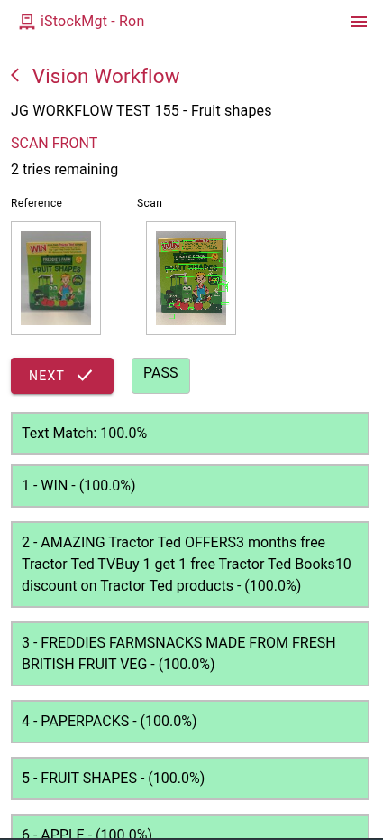 Front Image Verification